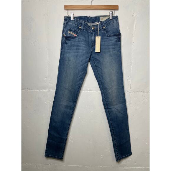 NEW DIESEL Grupee-NE 0837T Womens Jeans W30 Sweat Jogg Super Slim Skinny Blue - Picture 1 of 9